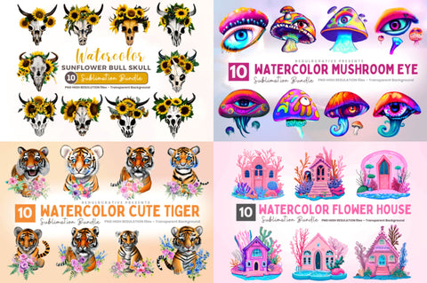 The Biggest Watercolor Big Bundle Sublimation Regulrcrative 