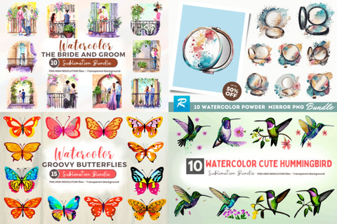 The Biggest Watercolor Big Bundle Sublimation Regulrcrative 