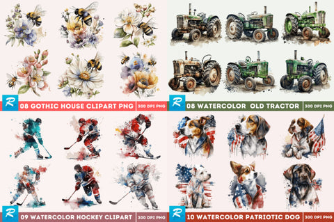 The Biggest Watercolor PNG Bundle Sublimation Regulrcrative 