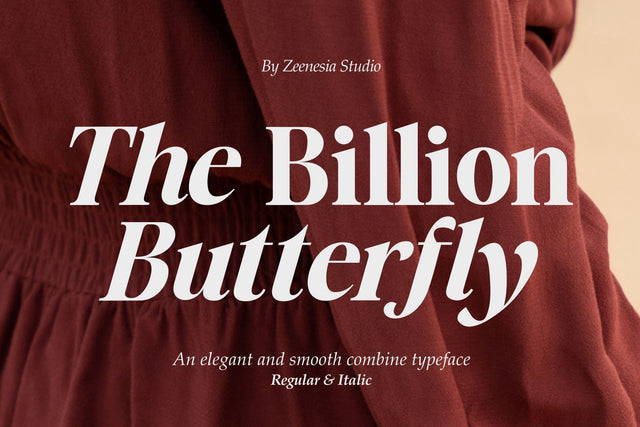 The Billion Butterfly Font Zeenesia Std 
