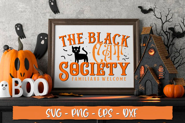 The black cat society familiars welcome Sign SVG SVG Shetara Begum 