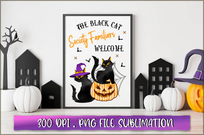 The black cat society familiars welcome Sublimation SVG Shetara Begum 