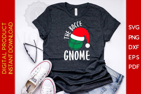 The Bocce Gnome Christmas Bocce Ball SVG PNG PDF Cut File SVG Creativedesigntee 