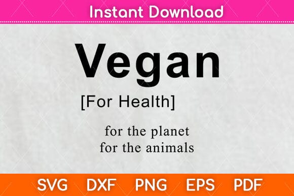 The Bold Banana Women's Vegan for Health Planet and Animals Svg Design SVG artprintfile 