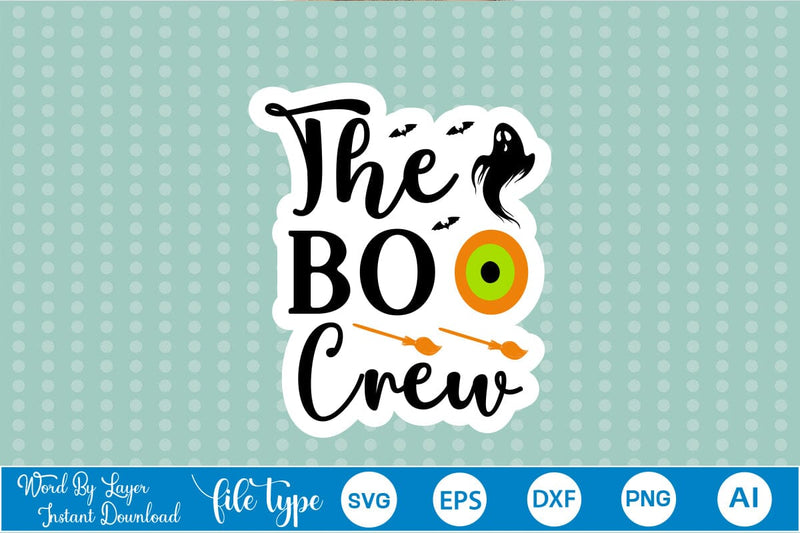 The Boo Crew Sticker SVG SVGs,Quotes and Sayings,Food & Drink,On Sale ...