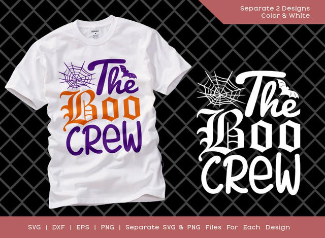 The Boo Crew SVG Cut File | Cute Halloween Svg | Cute Girl Svg | Spooky Svg | Spiders Svg | Boo Crew T-shirt Design SVG ETC Craft 