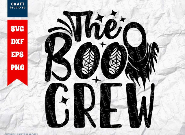 The Boo Crew SVG Cut File | Halloween Svg | Ghost Svg | Spooky Svg | Boo Svg | Holiday Svg | Funny Halloween Quote SVG ETC Craft 