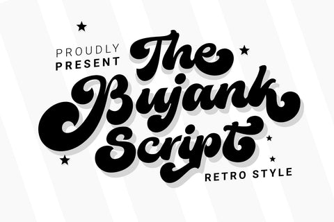 The Bujank Script - Retro Style Font Dumadistyle 