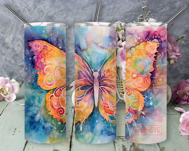 The Butterfly Symbolizes The Beauty And Grace 20oz Skinny Tumbler Sublimation Design Png, Butterflies Tumbler, Butterfly Tumbler Wrap, Paper Butterfly Tumbler Png Sublimation DesignSVG 