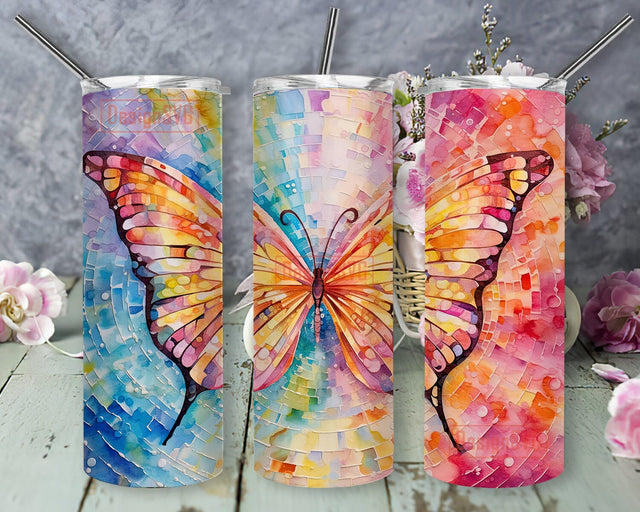 The Butterfly Symbolizes The Beauty And Grace 20oz Skinny Tumbler Sublimation Design Png, Butterflies Tumbler, Butterfly Tumbler Wrap, Paper Butterfly Tumbler Png Sublimation DesignSVG 