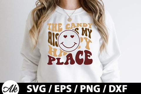 The candy aisle is my happy place Retro SVG SVG akazaddesign 