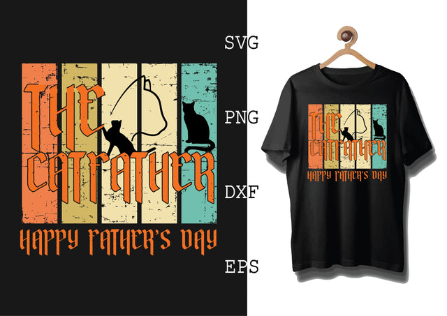 THE CATFATHER Svg, Cat Lover Svg, Cat Quotes Svg, Png, Eps, Dxf Files SVG DesignTShirt 