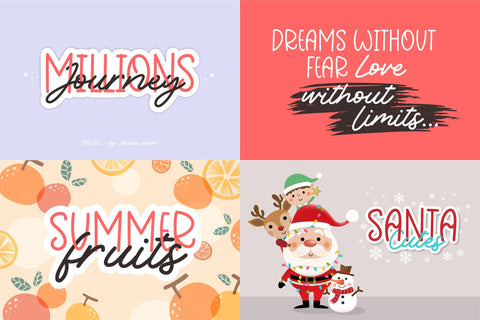 The Christmas Craft Font Bundle Font Allouse.Studio 