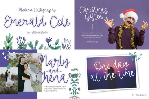 The Christmas Craft Font Bundle Font Allouse.Studio 