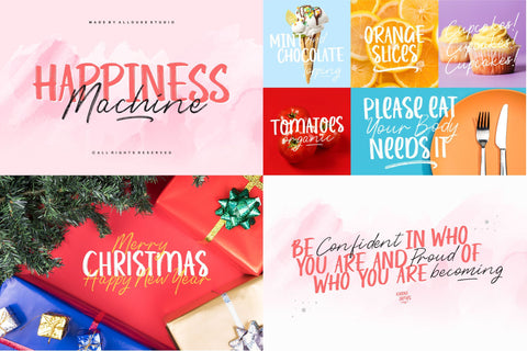 The Christmas Craft Font Bundle Font Allouse.Studio 