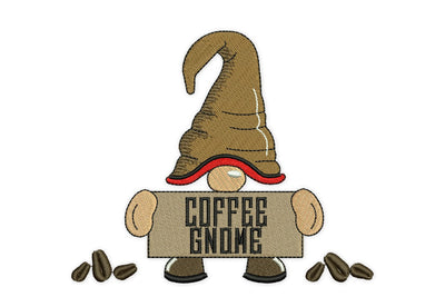 The Coffee Gnome Embroidery Design, Coffee Lover embroidery design Embroidery/Applique DESIGNS NextEmbroidery 