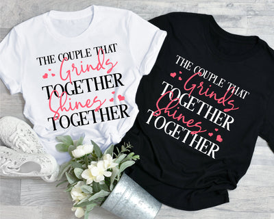 The Couple That Grinds Together Shines Together svg, Grind and Shine Svg, Matching Couple, couple gifts, couple svg png dxf, cricut cut file SVG Fauz 