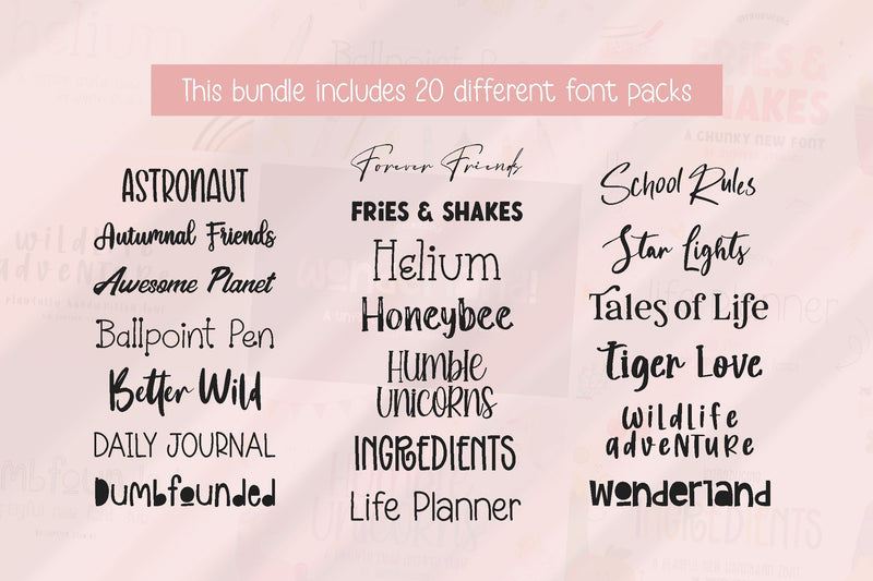 The Craft Addicts Font Bundle (Font Bundles, Bundles, Cheap Fonts ...
