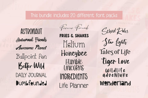 The Craft Addicts Font Bundle (Font Bundles, Bundles, Cheap Fonts, Fonts) Font Jupiter Studio Fonts 