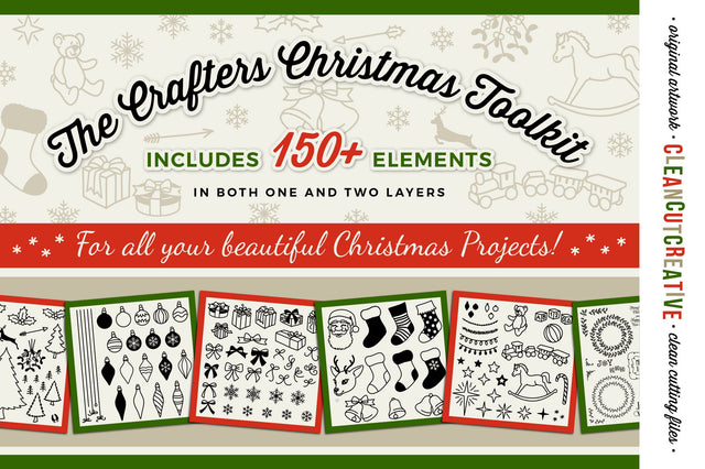 The Crafters Christmas Toolkit - 150 Christmas Elements SVG SVG CleanCutCreative 