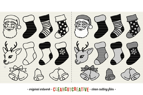 The Crafters Christmas Toolkit - 150 Christmas Elements SVG SVG CleanCutCreative 