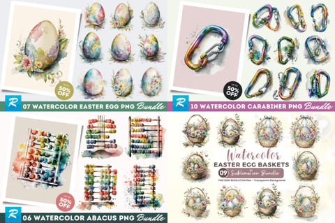 The Creative Watercolor Big PNG Bundle Sublimation Regulrcrative 
