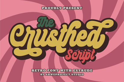 The Crusthed - Bold Retro Display Font ahweproject 