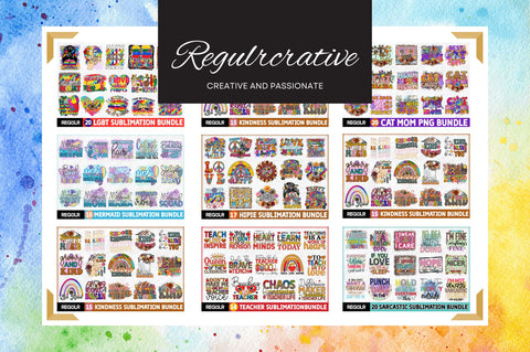 The Delightful Sublimation Bundle - 685 DESIGNS 40 BUNDLE Sublimation Regulrcrative 