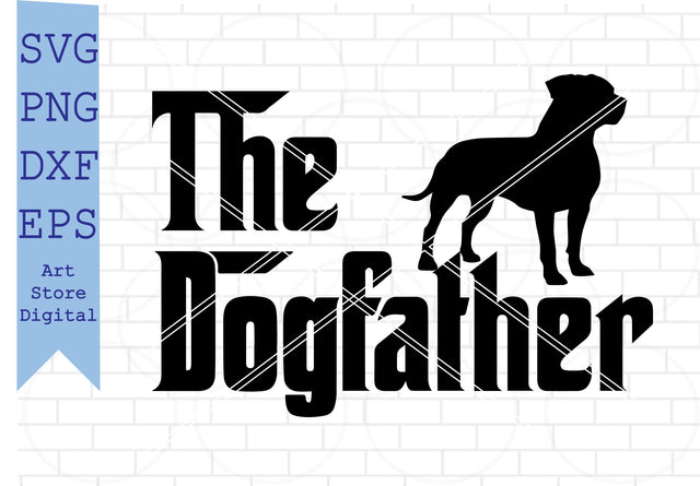 The Dogfather Pitbull Svg, Pitbull Svg, American Pitbull Svg, Pitbull Vector, Pitbull Cricut SVG Artstoredigital 