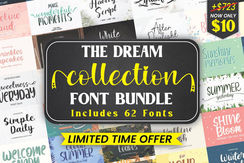 The Dream Collection Font Bundle Font Irvan Randi 