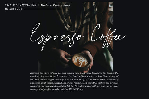 The Expressions / modern pretty font Font Javapep 