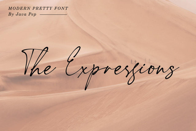 The Expressions / modern pretty font Font Javapep 