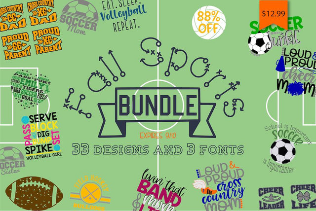 The Fall Sports Bundle Bundle So Fontsy Design Shop 