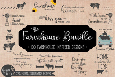 The Farmhouse Bundle SVG Designs by Jolein 