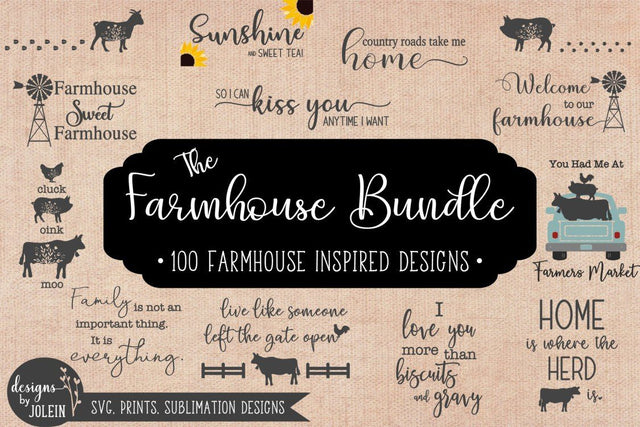 The Farmhouse Bundle SVG Designs by Jolein 