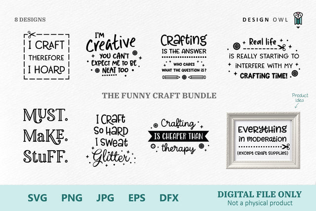 The Funny Craft Bundle SVG Design Owl
