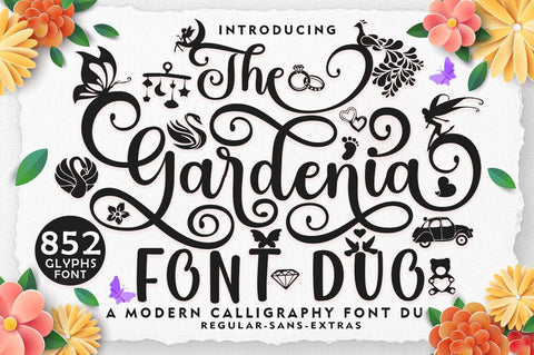 The Gardenia Font Duo Font muhammadzeky 