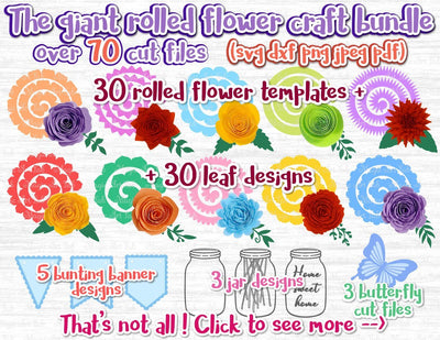 The giant rolled flower craft bundle SVG MagicArtLab 