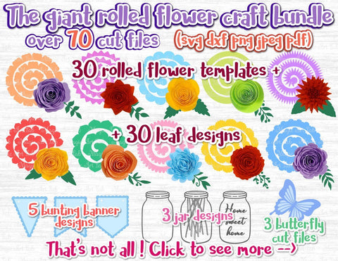 The giant rolled flower craft bundle SVG MagicArtLab 