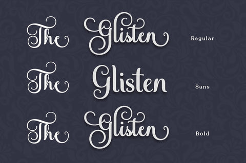 The Glisten Script Font Zane Studio55 