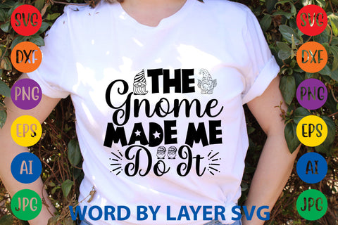 The Gnome Made Me Do It, Gnome SVG Design SVG Rafiqul20606 