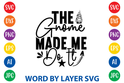 The Gnome Made Me Do It, Gnome SVG Design SVG Rafiqul20606 