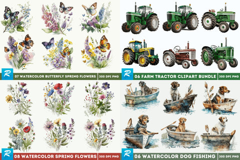 The Grateful Watercolor Big PNG Bundle Sublimation Regulrcrative 