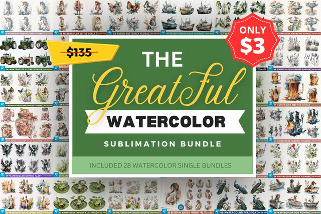 The Grateful Watercolor Big PNG Bundle Sublimation Regulrcrative 
