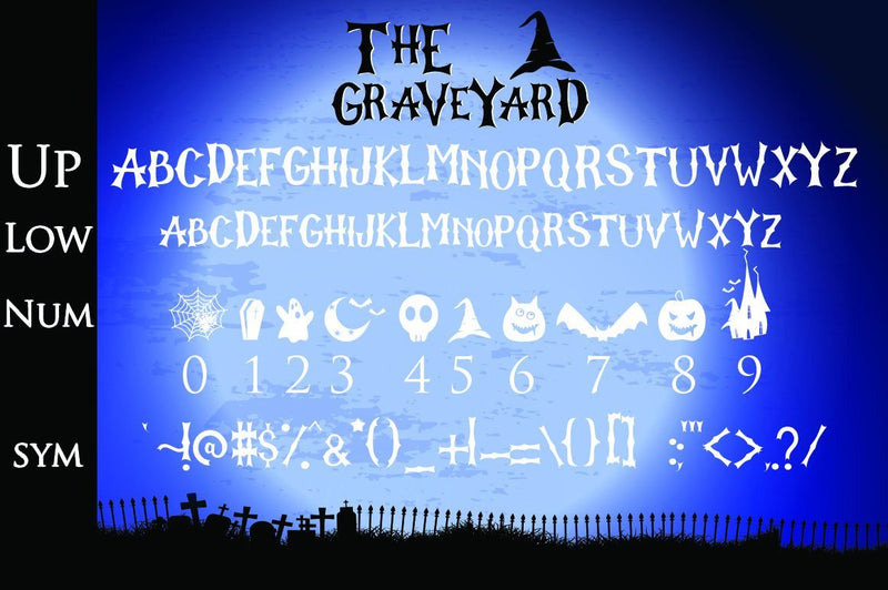 Greveyard Font The Graveyard - Spooky Font - So Fontsy