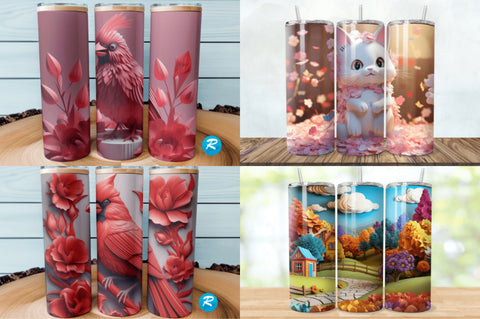 The Growth 3D Tumbler Wrap PNG Huge Bundle Sublimation Regulrcrative 