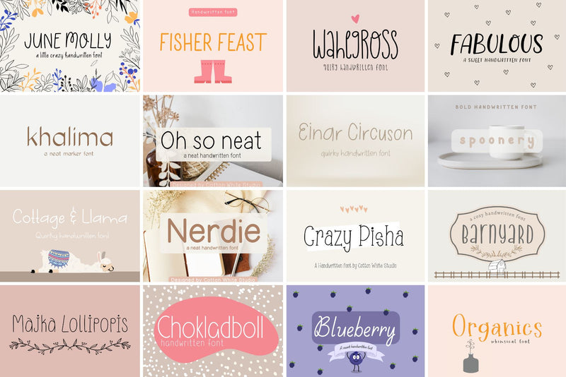 The Handwritten Font Bundle - So Fontsy