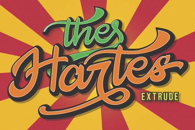 The Hartes Font Fallen Graphic Studio 