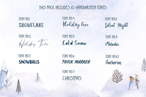 The Holiday Crafting Font Bundle (Font Bundles, Bundles, Cheap Fonts, Fonts) Font Jupiter Studio Fonts 