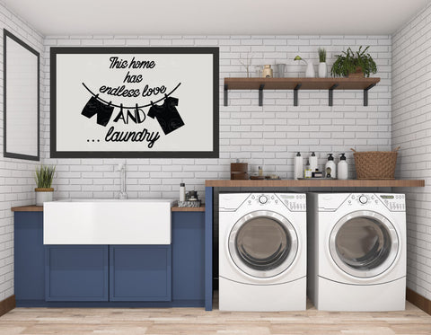The Home Has Endless Love And Laundry - SVG, PNG, DXF, EPS SVG Elsie Loves Design 
